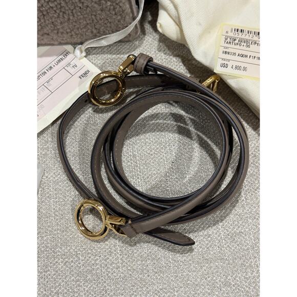 Fendi Shearling Peekaboo Shoulder Bag – Brown Shearling, Gold Hardware, BNWT - Picture 7 of 12